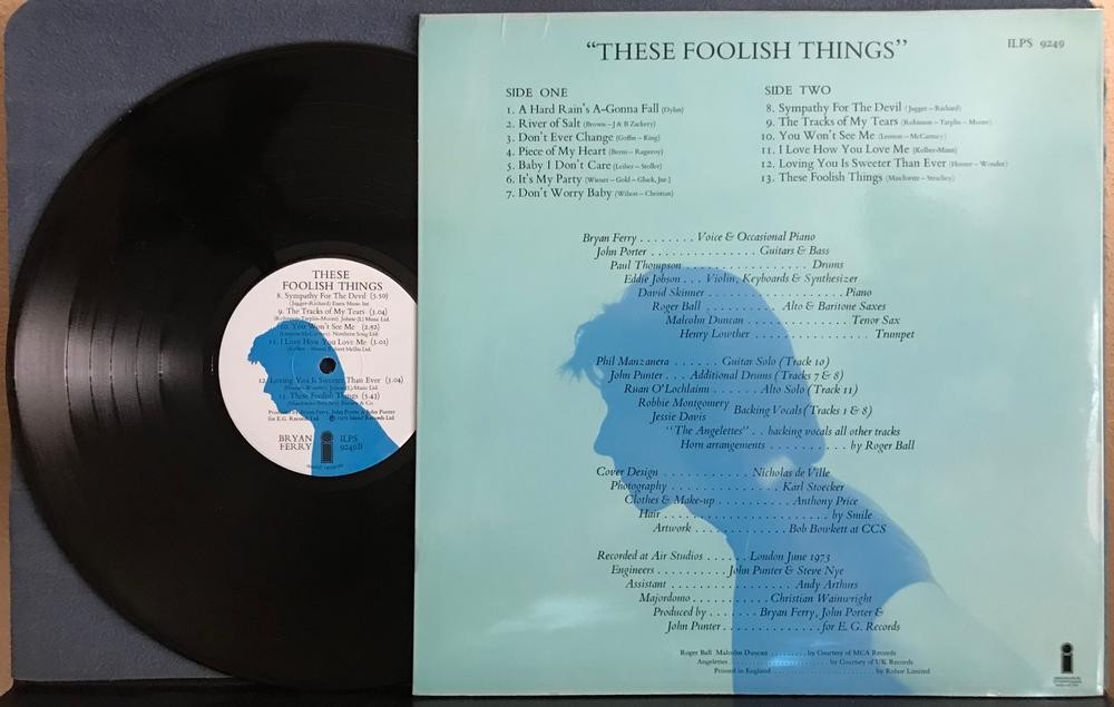 BRYAN FERRY THESE FOOLISH THINGS~NM 1973 ISLAND UK 1st PRESS LP~ROXY MUSIC~GLAM