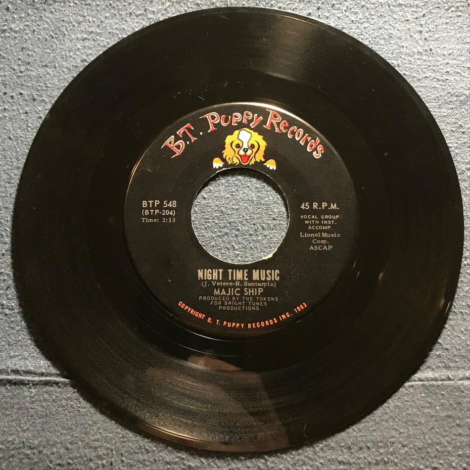 MAJIC SHIP NIGHT~TIME MUSIC / GREEN PLANT~1968 B.T. PUPPY 7-INCH 45~PSYCH ROCK 
