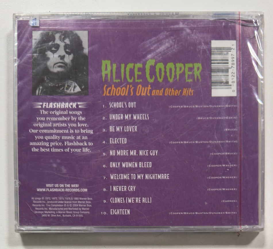 ALICE COOPER SCHOOL'S OUT AND OTHER HITS~SEALED 2004 CD~EIGHTEEN~UNDER MY WHEELS