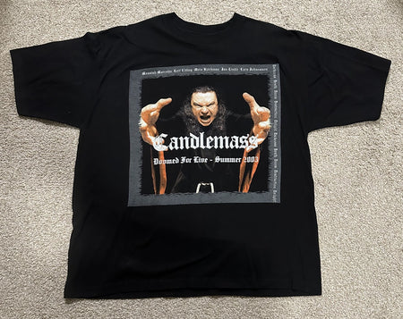 CANDLEMASS CONCERT T-SHIRT~DOOMED FOR LIVE TOUR~SUMMER 2003~XL~BLACK~EXC COND