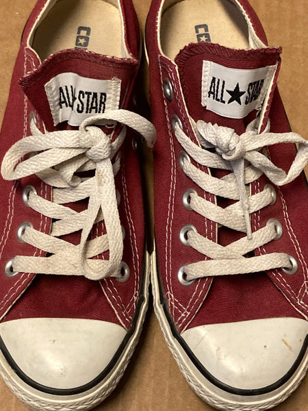 Converse CHUCK TAYLOR All Star Low Top Shoe BURGUNDY M9691 Mn 5 Wm 7~MAROON~EXC!