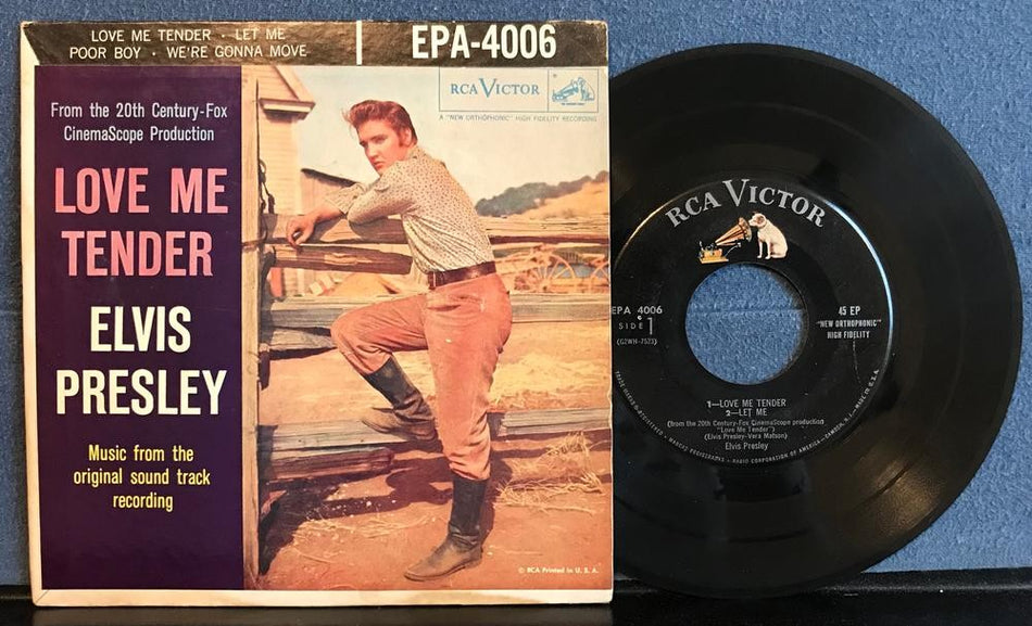 ELVIS PRESLEY LOVE ME TENDER EP~ORG 1956 RCA VICTOR 45 RPM 7-INCH PICTURE SLEEVE