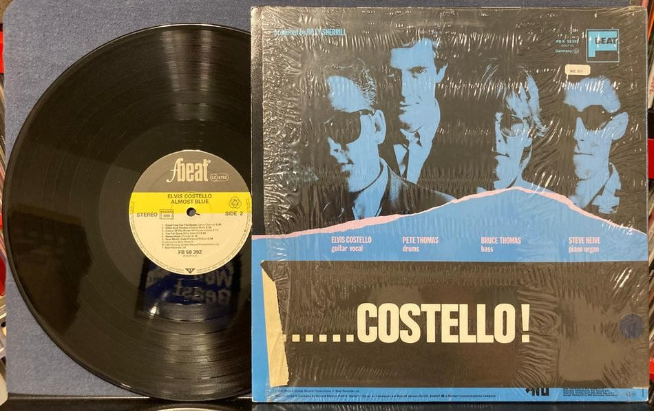 ELVIS COSTELLO AND THE ATTRACTIONS ALMOST BLUE~NM 1981 F-BEAT GERMAN LP w/SHRINK