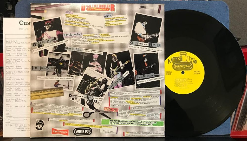 DICK THE BRUISER BAND~MEAT THE BRUISER BAND~NM 1984 WRIF 101 LP~MERCH ORDER FORM