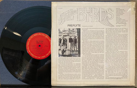 THE BYRDS PREFLYTE~NM 1973 COLUMBIA RE LP w/SHRINK~PSYCH~ALT COUNTRY~GENE CLARK
