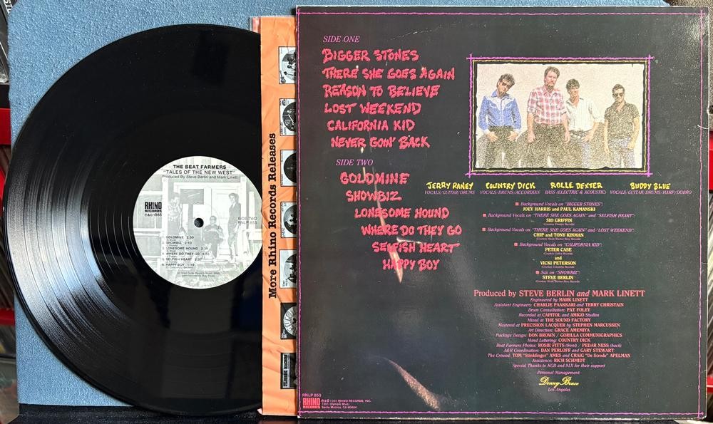 BEAT FARMERS TALES OF THE NEW WEST~ORIG 1985 RHINO 1st PRESS LP~ALT COUNTRY ROCK