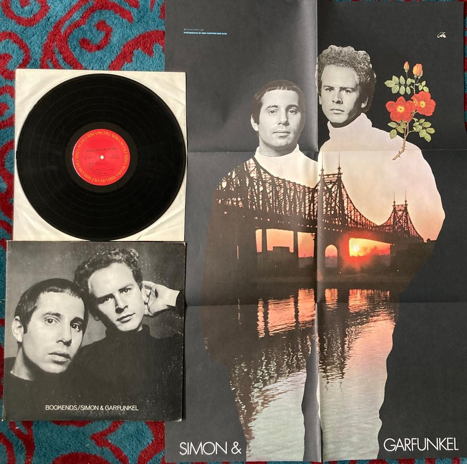SIMON & GARFUNKEL BOOKENDS~NM- 1970 Reissue~2A/1A MATRIX~RARE GIANT POSTER
