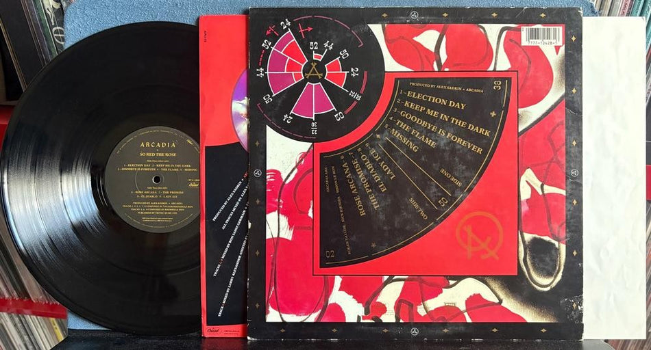 ARCADIA SO RED THE ROSE~1985 QUIEX MASTERDISK RL AUDIOPHILE LP~INSERT~INNER SLV