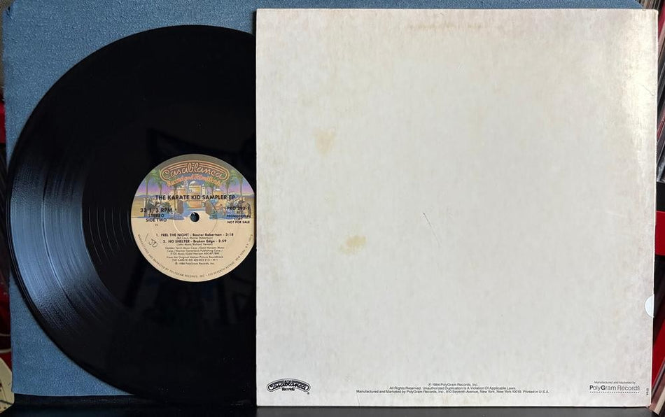 THE KARATE KID SAMPLER EP~SVG+ 1984 CASABLANCA PROMO ONLY LP~COMMUTER~ST. REGIS