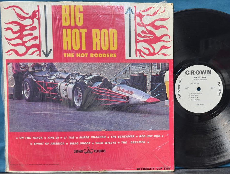 THE HOT RODDERS BIG HOT ROD~OG 1963 MONO SURF DRAG HOT ROD ROCKABILLY LP~SHRINK