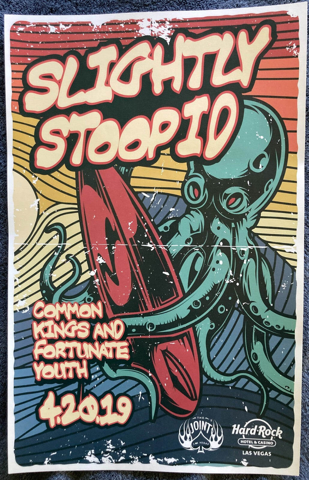 SLIGHTLY STOOPID ORIGINAL 4-20-2019 HARD ROCK LAS VEGAS CONCERT POSTER~COMMON KI