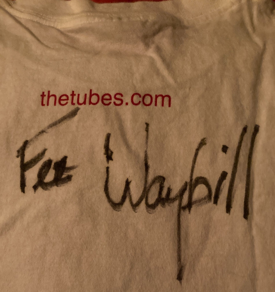 SIGNED FEE WAYBILL~THE TUBES 2000s TOUR SHIRT~WHITE~LRG~GILDEN~WHITE PUNKS DOPE