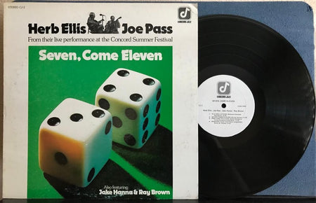 HERB ELLIS AND JOE PASS~SEVEN, COME ELEVEN~VG++ 1974 CONCORD JAZZ FIRST PRESS LP