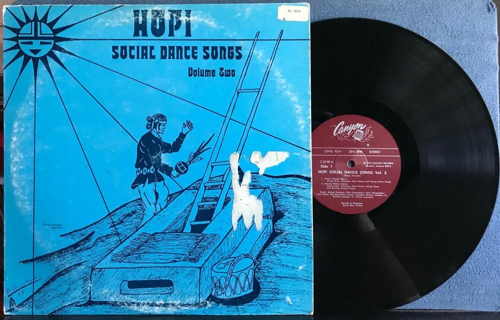 HOPI SOCIAL DANCE SONGS VOL 2~1976 CANYON AZ NATIVE AMERICAN DANCE LP~SHUNGOPAVI