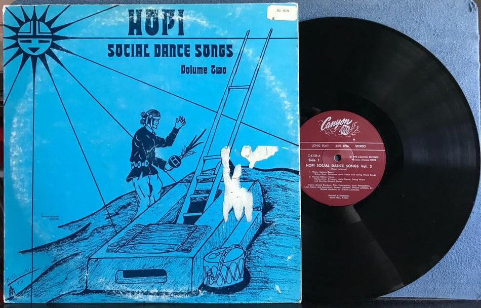 HOPI SOCIAL DANCE SONGS VOL 2~1976 CANYON AZ NATIVE AMERICAN DANCE LP~SHUNGOPAVI