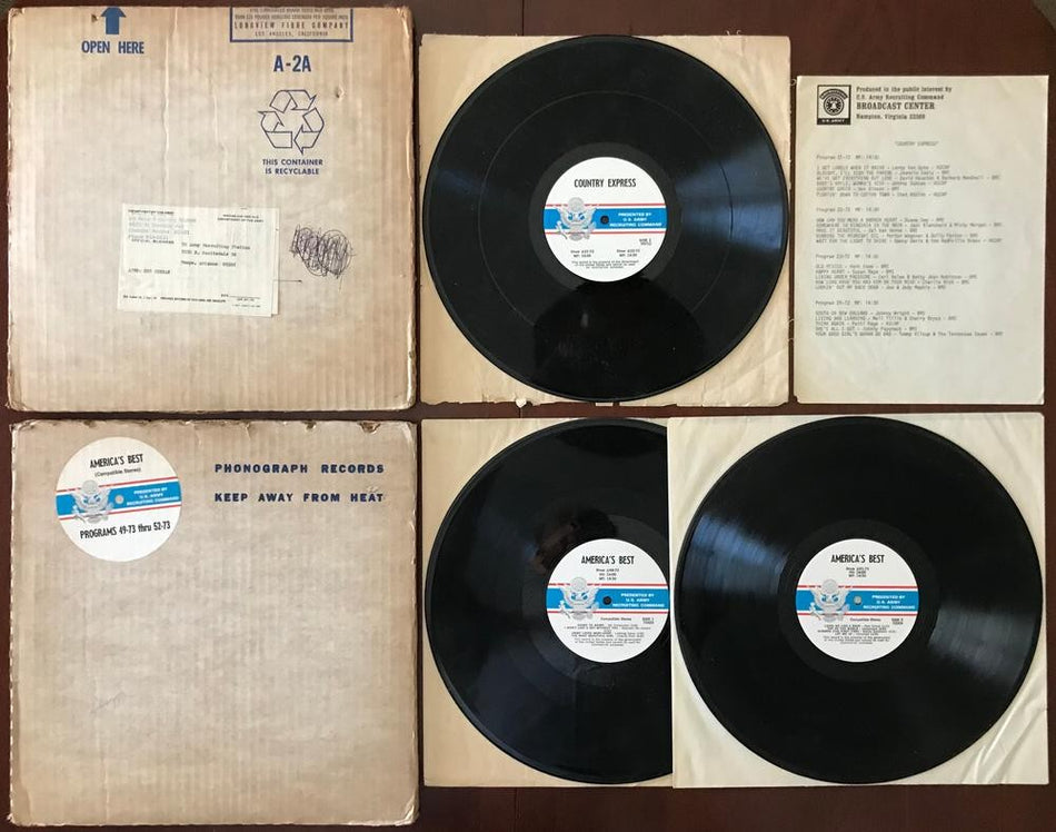 U.S. ARMY BAND~RECRUITING COMMAND AMERICAS BEST~COUNTRY EXPRESS 3LP w/ORIG BOXES