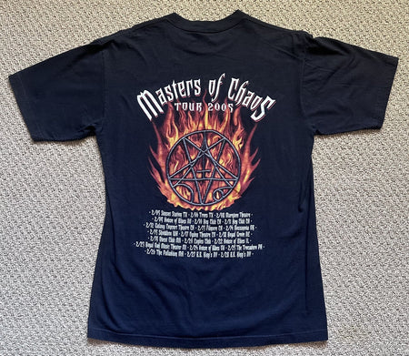 MORBID ANGEL T-SHIRT~2005 TOUR MASTERS OF CHAOS~LEADING THE RATS~LG~CYGNUS~BLACK