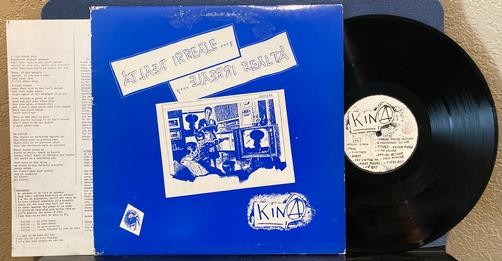 KINA IRREALE REALTA~NM 1985 BLU BUS ITALY RE LP~BLUE COVER~INSERT~UNREAL REALITY