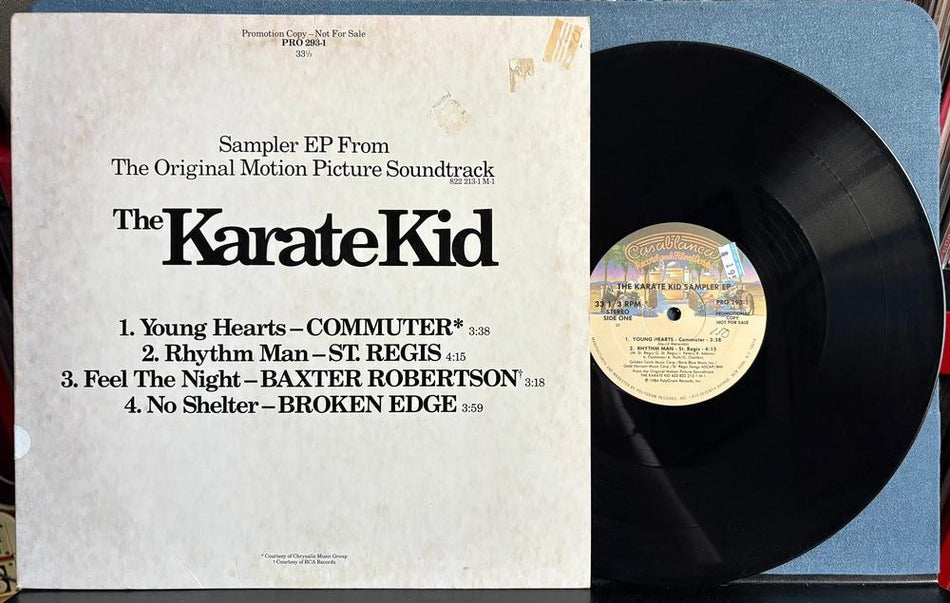 THE KARATE KID SAMPLER EP~SVG+ 1984 CASABLANCA PROMO ONLY LP~COMMUTER~ST. REGIS