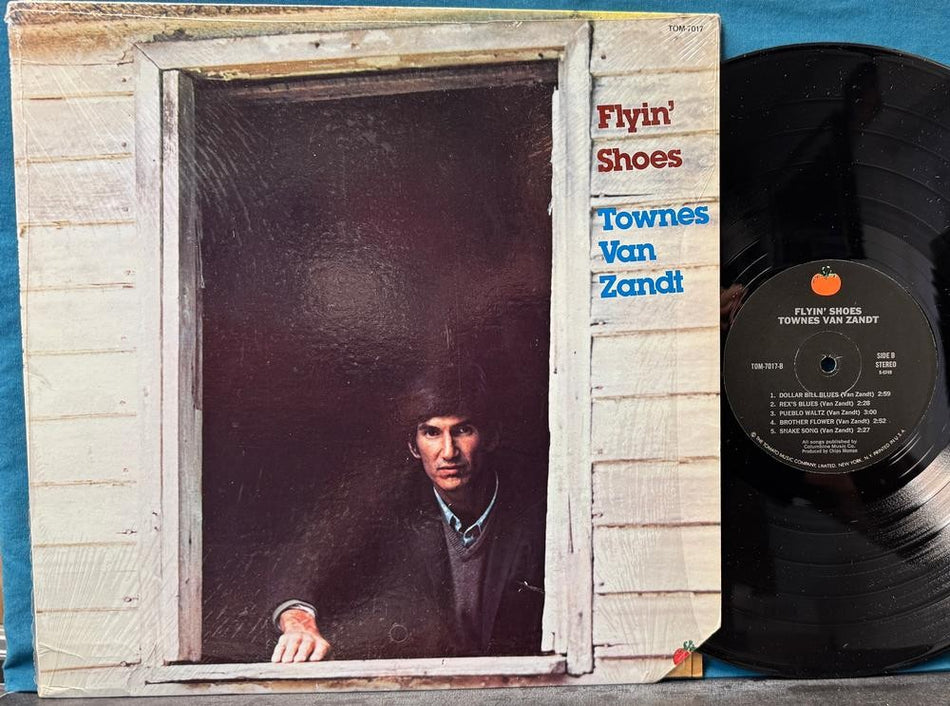 TOWNES VAN ZANDT FLYIN SHOES~NM/NM ORIG 1978 TOMATO LP~SHRINK~INNER~LORETTA