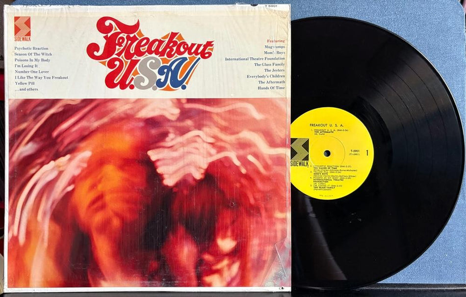 FREAKOUT U.S.A.~ORIG 1967 MONO SIDEWALK COMPILATION LP~SHRINK~GARAGE ROCK~PSYCH