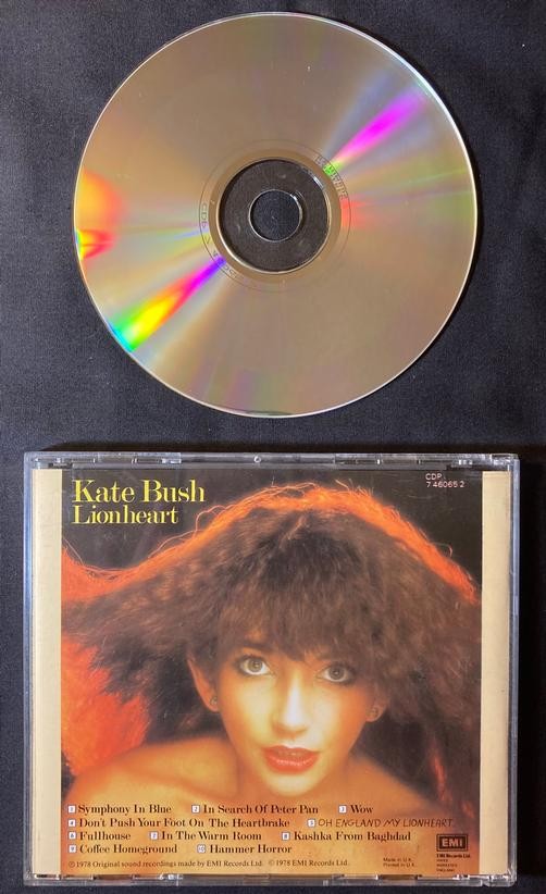 KATE BUSH LIONHEART~NM ORIG 1978 EMI RECORDS LTD. UK CD~ART ROCK~POP ROCK~KASHKA