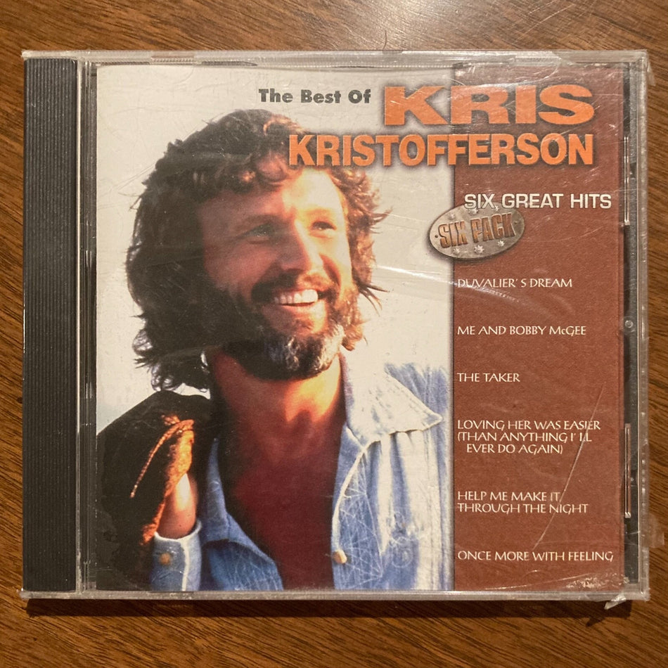 THE BEST OF KRIS KRISTOFFERSON~SIX GREAT HITS~SEALED 1997 KRB MUSIC COMPANY CD
