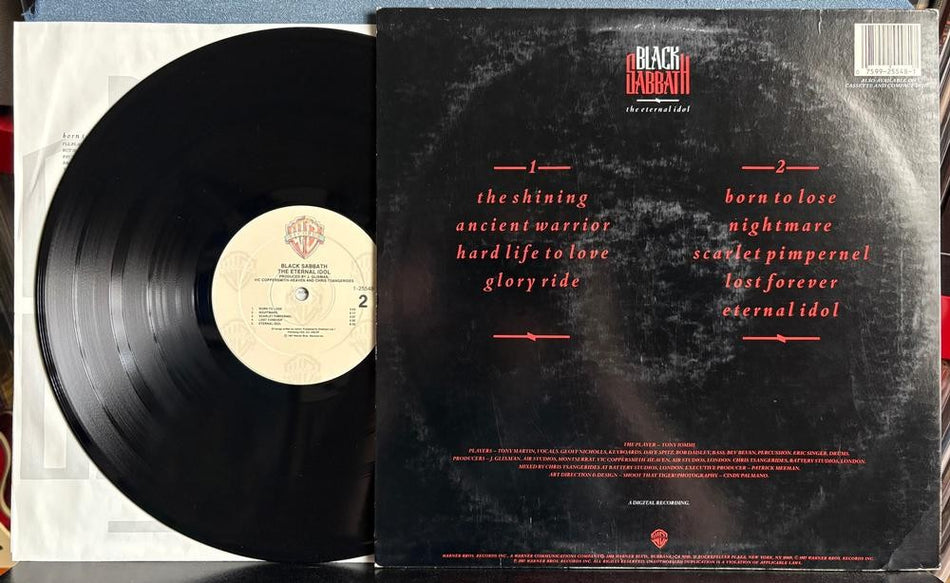 BLACK SABBATH THE ETERNAL IDOL~NM ORIG 1987 GOLD STAMP PROMO COPY LP~INNER~METAL