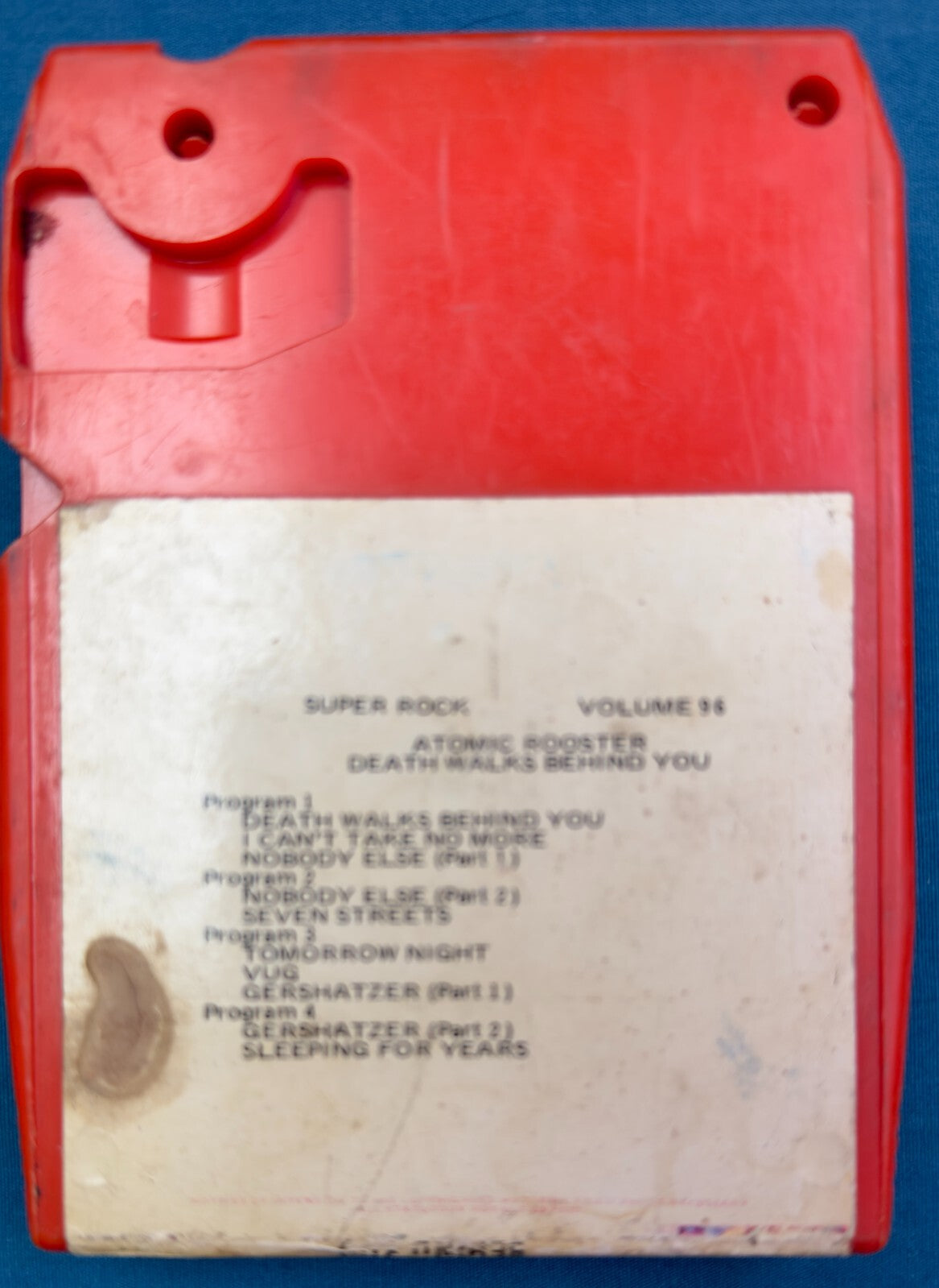ATOMIC ROOSTER DEATH WALKS BEHIND YOU 8-TRACK TAPE~NICE CONDITION~TESTED~PSYCH