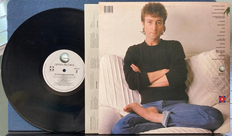 THE JOHN LENNON COLLECTION~RARE VG++ LMTD QUIEX II PROMO LP w/HYPE~INNER~BEATLES
