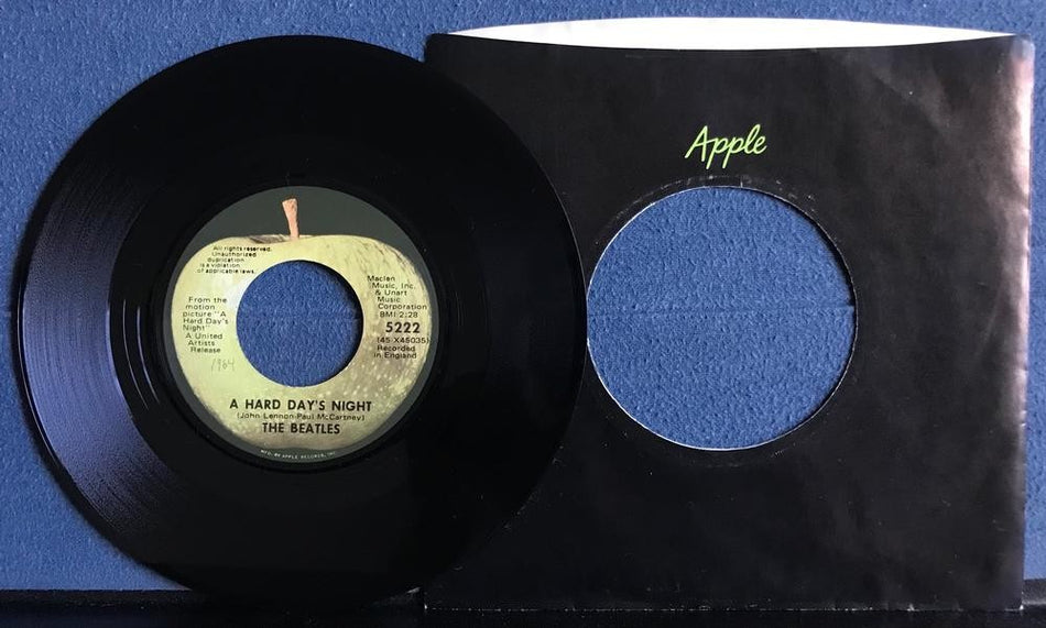 BEATLES~A HARD DAY'S NIGHT~NM- 1975 WEST COAST LA RE 7-INCH SNGL~ALL RIGHTS LBL