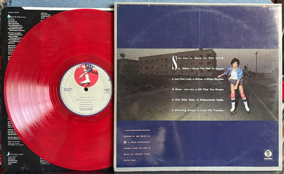 LINDA RONSTADT LIVING IN THE USA~LIMITED EDITION 1978 UK RED VINYL LP~INNER~ROCK