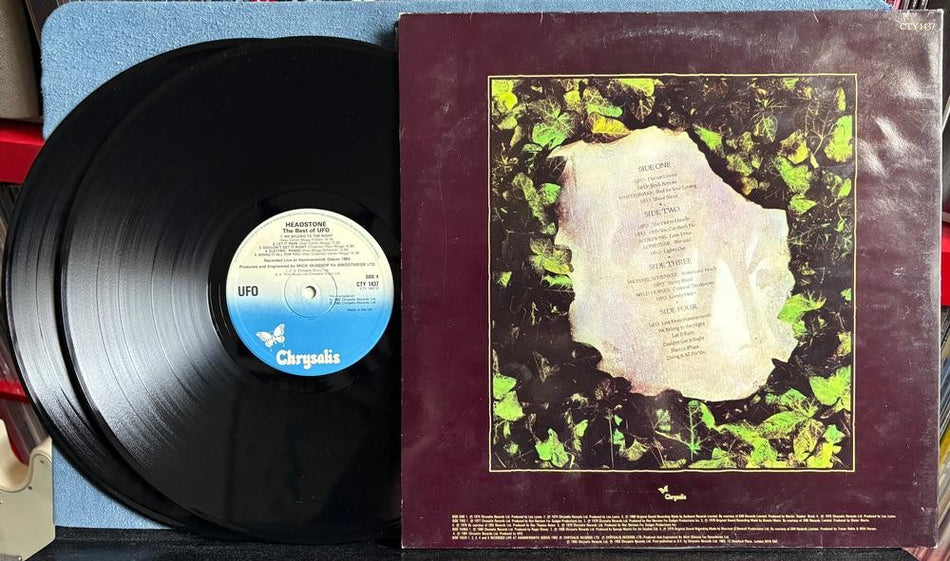 HEADSTONE: THE BEST OF UFO~VG++ 1983 CHRYSALIS UK 2-LP~HYPE~WHITESNAKE~SCHENKER