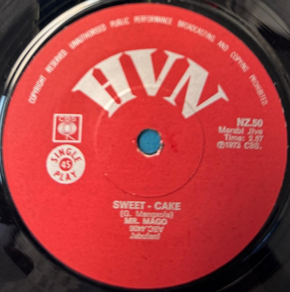 SO AFRICA 45~MR. MAGO SWEET CAKE / SHAKE SHAKE~1973 HVN FUNKY MARABI JIVE~HEAR