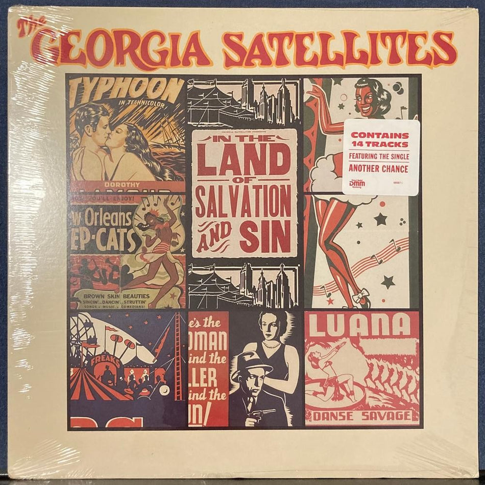 GEORGIA SATELLITES IN LAND OF SALVATION AND SIN~RARE SEALED 1989 LP~HYPE STICKER