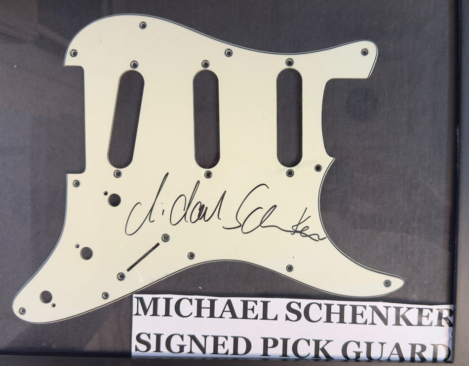 MICHAEL SCHENKER SIGNED STRATOCASTER GUITAR PICKGUARD~SCORPIONS~UFO~AUTHENTIC