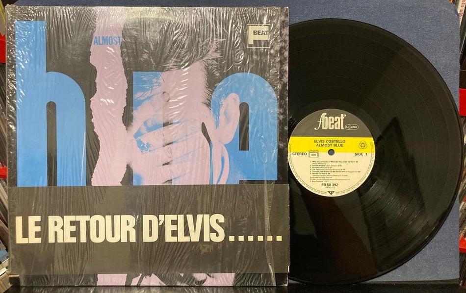 ELVIS COSTELLO AND THE ATTRACTIONS ALMOST BLUE~NM 1981 F-BEAT GERMAN LP w/SHRINK