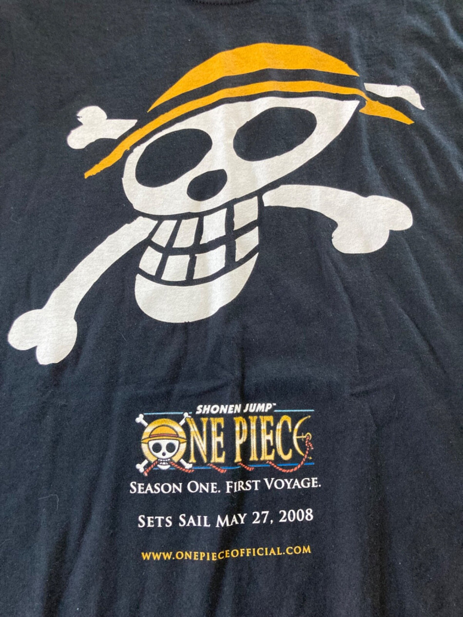 ONE PIECE~SHONEN JUMP~NEW UNWORN 2007 LARGE PROMO T-SHIRT~FUNIMATION~MANGA~ANIME