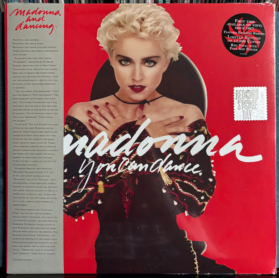 MADONNA YOU CAN DANCE-RARE SEALED RSD 2018 RED VINYL LP w/POSTER-POP-EUROPOP