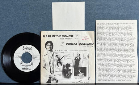 PASTICHE FLASH OF THE MOMENT~1976 EUPHORIA 3rd PRESS 7-INCH 45~INSERTS~POWER POP