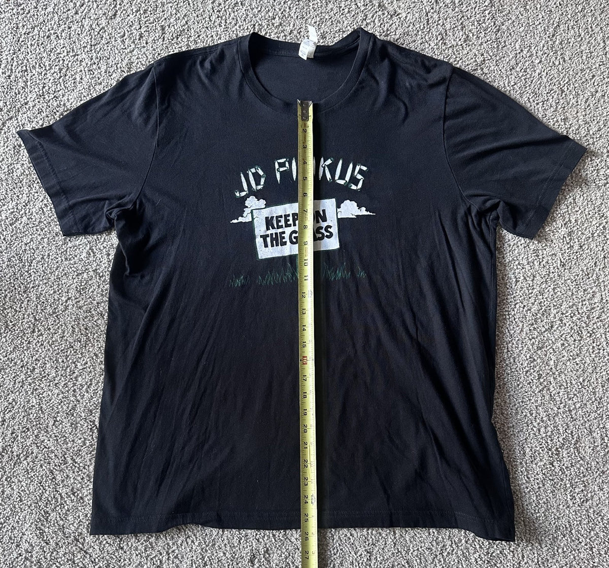 JD PINKUS T-SHIRT~KEEP ON THE GRASS~BELLA + CANVAS~2XL~BLACK~BUTTHOLE SURFERS