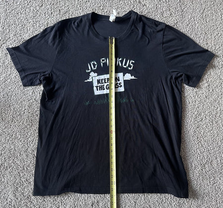 JD PINKUS T-SHIRT~KEEP ON THE GRASS~BELLA + CANVAS~2XL~BLACK~BUTTHOLE SURFERS
