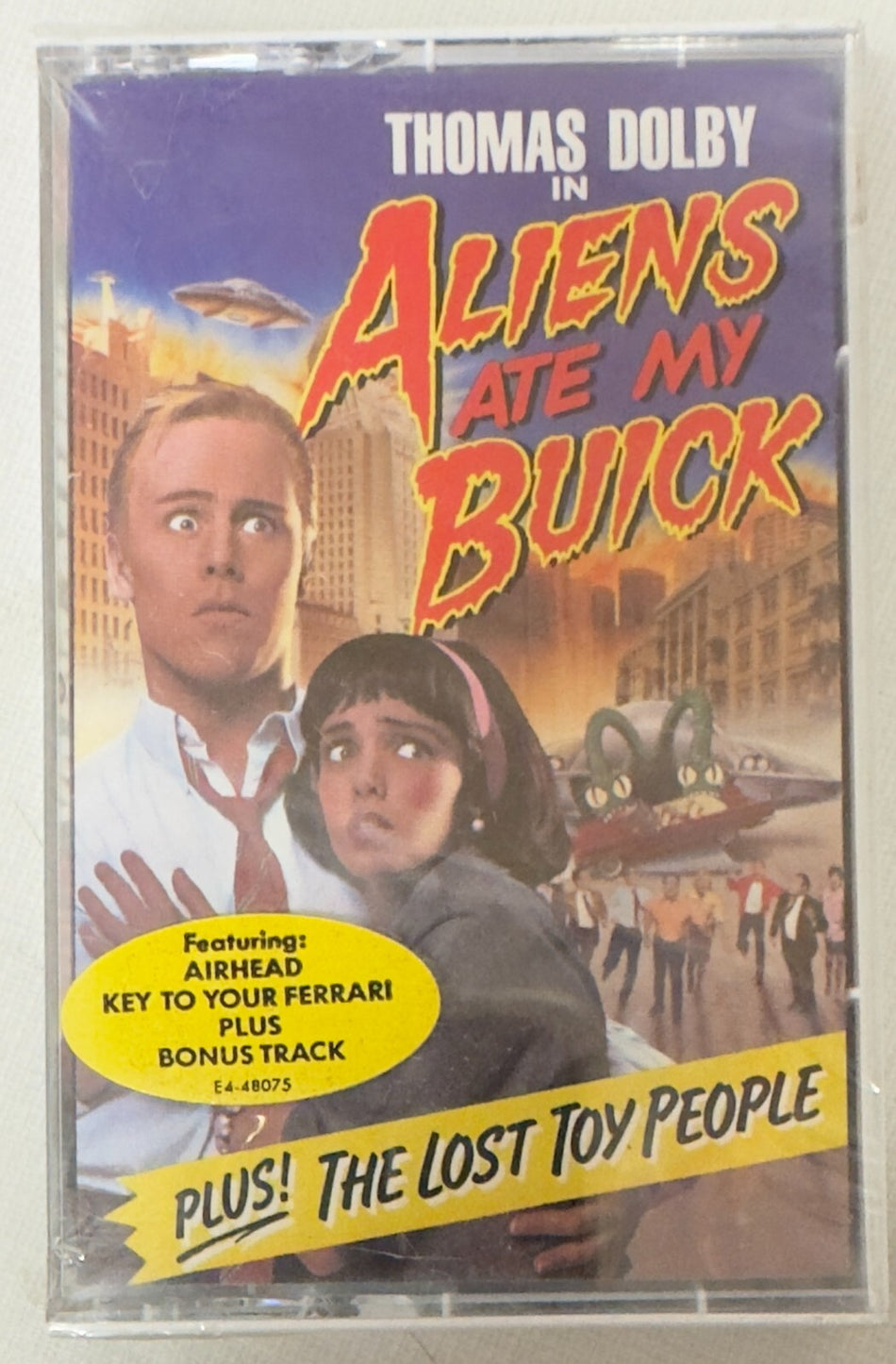 BRAND NEW SEALED CASSETTE~THOMAS DOLBY ALIENS ATE MY BUICK 1988 TAPE~HYPE STKR