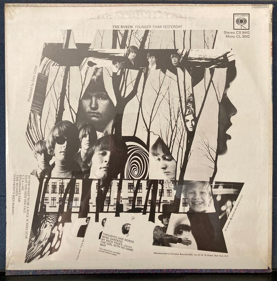 THE BYRDS YOUNGER THAN YESTERDAY~RARE SEALED 1971 COLUMBIA RE LP~PSYCH FOLK ROCK