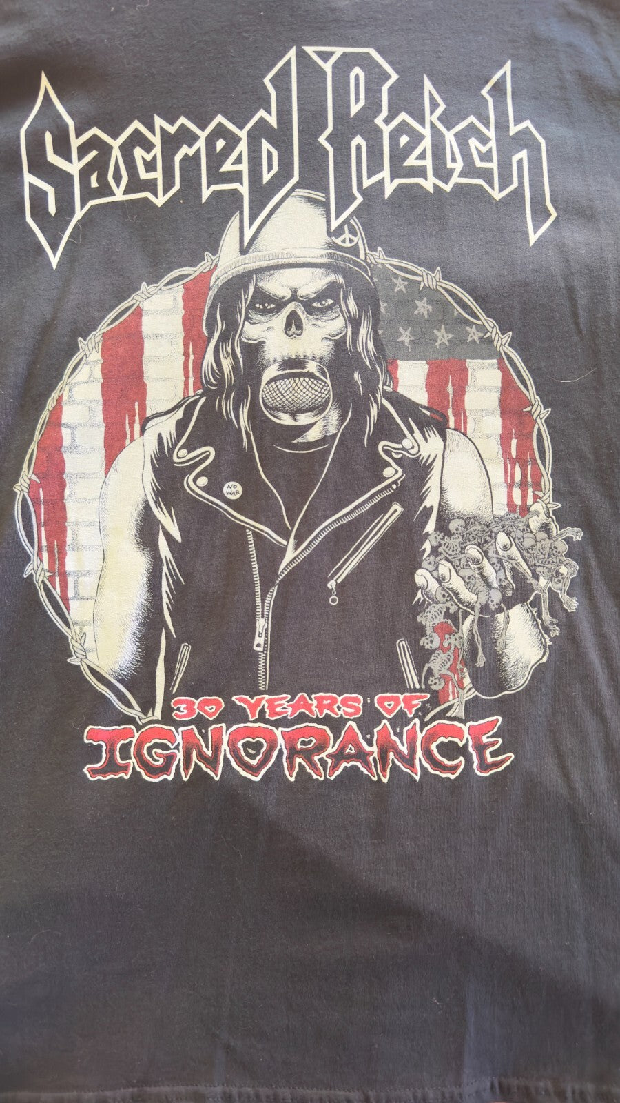 UNWORN 2017 SACRED REICH 30 YEARS OF IGNORANCE US TOUR SHIRT~3XL~PHOENIX~THRASH