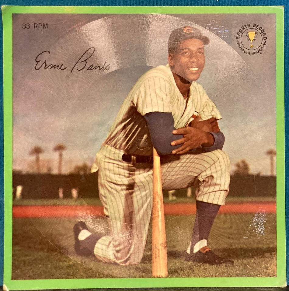 ERNIE BANKS STORY~UNPUNCHED 1964 CARDBOARD RECORD~AURAVISION 33 1/3~UNPLAYED! EX