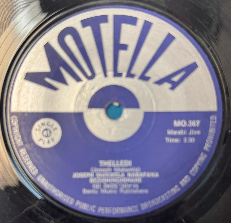 SO AFRICA 45: Joseph Makwella Bezishingishane~DIRESTE/THELLEDI~MOTELLA~JIVE~HEAR
