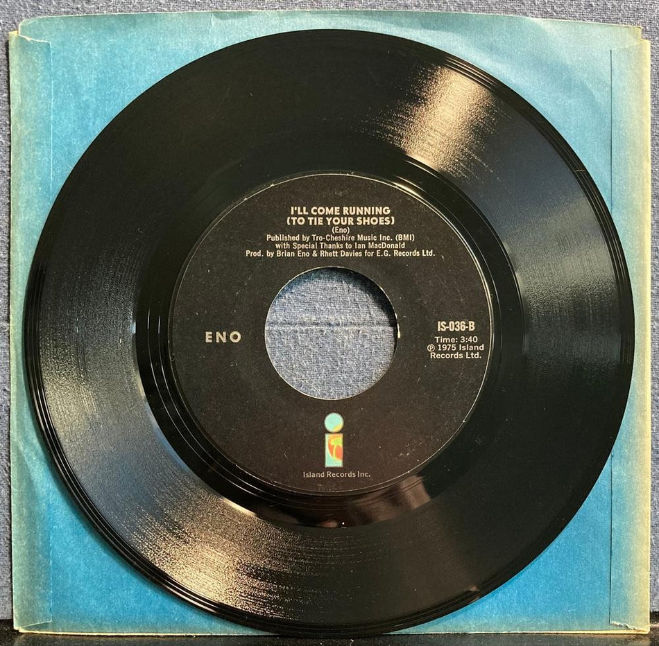 BRIAN ENO~THE LION SLEEPS TONIGHT (WIMOWEH)~NM 1975 ISLAND 7-INCH 45 RPM SINGLE