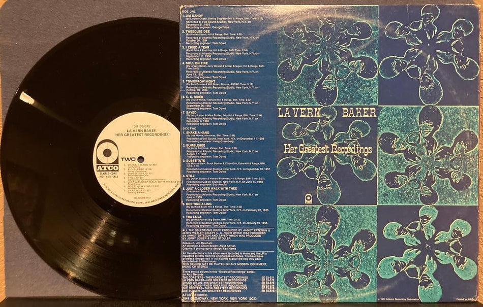 LA VERN BAKER HER GREATEST RECORDINGS~1971 ATCO MONO WHITE LBL PROMO LP~MONARCH