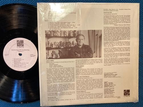 DAVID WALTER IN RECITAL VOLUME TWO~NM ORG 1980 LIBEN LP~SHRINK~DOUBLE BASS~MISEK